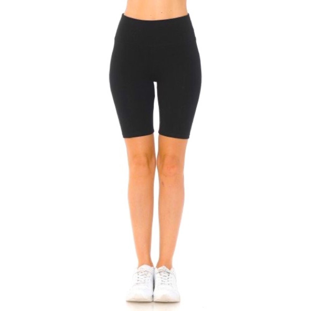 Black high waist bike shorts